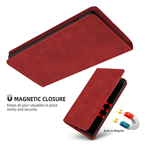 Protection Xiaomi Poco C40 rouge avec support de visionnage pour le train
