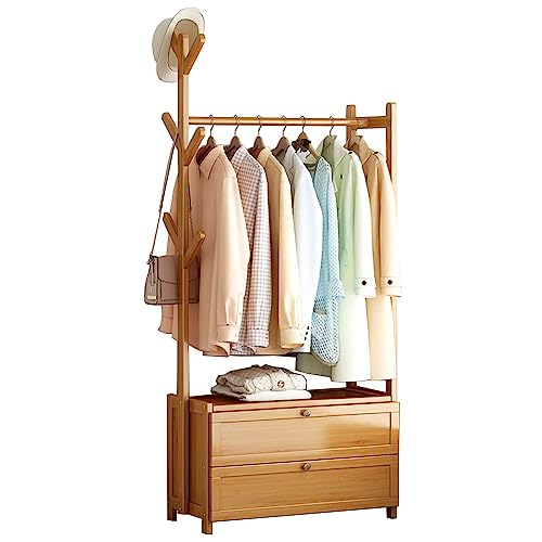 Garde-robe portative en bambou pour gagner de la place et ranger les vêtements
