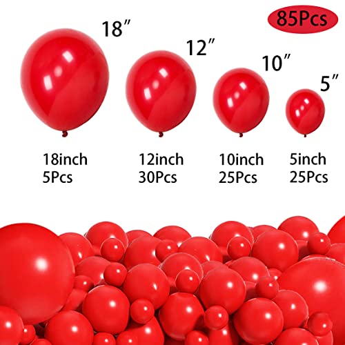 Red Balloons, Red Balloon Garland Arch Kit 5/10/12/18 Inch Matte Latex Red Balloons Different Sizes As Birthday Balloons Wedding Valentine’s Day Balloons Christmas Balloons Party Decorations #TOP2