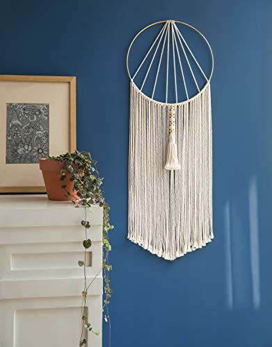 Mkono 2 Pcs Macrame Wall Hanging Woven Boho Wall Decor Art Chic Bohemian Home Decorations For Apartment Bedroom Living Room Dorm Nursery Room, 12" W X 36" L, Medium #TOP1