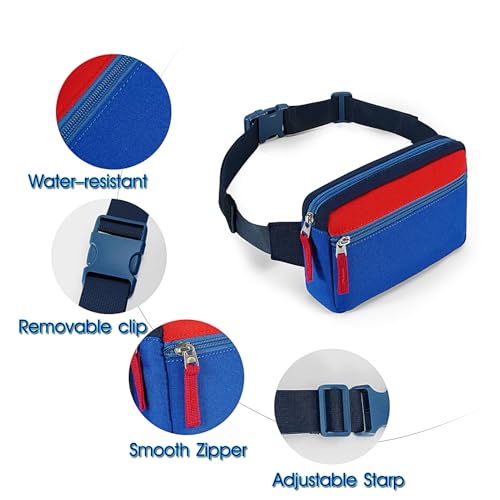 Image of Fanny Pack Birthday Gifts for 7 8 9 10 11 12 13 Year Old Teens Girls Kids, Preppy Cute Trendy Stuff Colorblock Crossbody Bag Adjustable Belt Bags, Dorm Travel Essentials for Girl Fashion