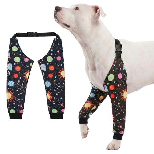 Image of LovinPet Dog Elbow Protector Anti-Licking Elbow Sleeve, Adjustable, Comfortable & Durable Front Leg Guard for Medium to Large Dogs, Prevents Licking and Chewing,Dog Sleeve,Dog Leg Sleeve,Black