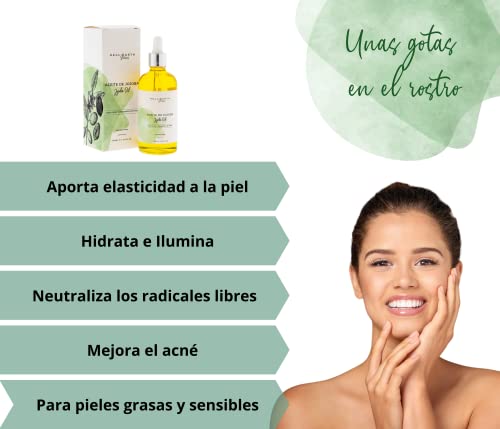 Jojoba Oil Organic 100 ml, 100% Pure & Cold Pressed Face Oil, for Skin Hair, Nails, Moisturiser Against Acne - Image 3