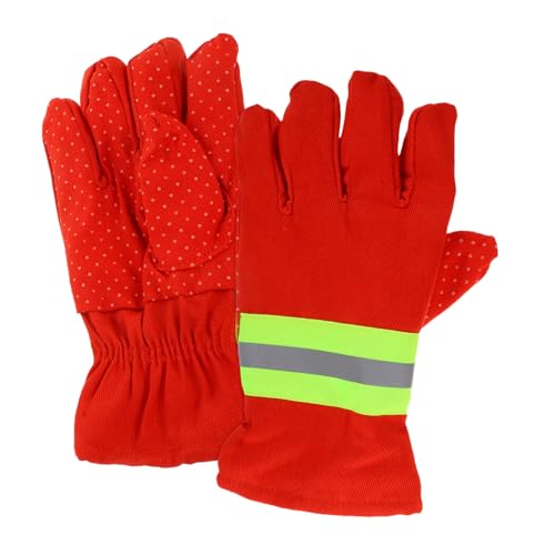 MUSISALY 1paio Guanti Antincendio Ignifughi Per Estrazioni e Operazioni Di Soccorso Guanti Protezione Stabile e Traspirante Arancioni Anticalore e Impermeabili