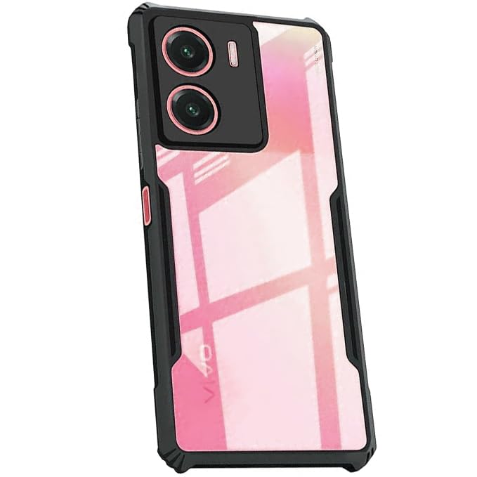 COBERTA Polycarbonate Back Cover For Vivo T2x 5G Back Cover Case - Black Transparent (B0CGD593W9) Amazon Price History, Amazon Price Tracker