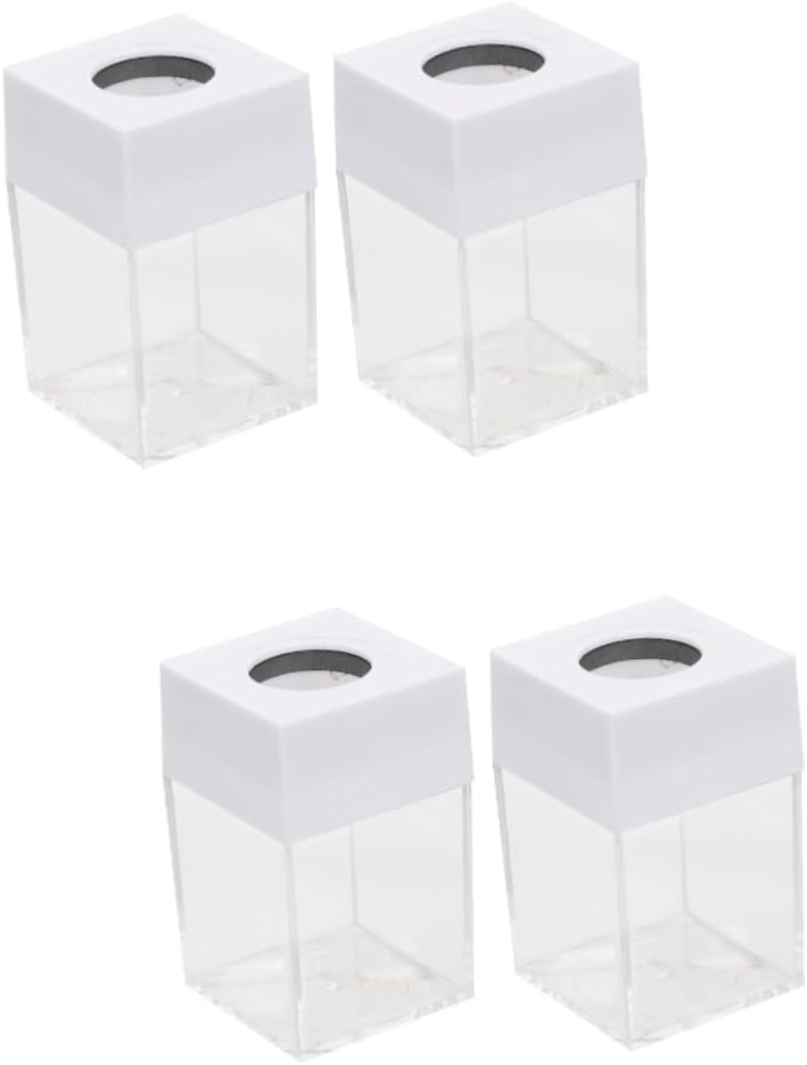 4pcs Creative Table Decorations Paper Clip Holders Colorful Storage Bins for Desk Organization Macaron Style Paperclip Dispensers for Office and School Supplies
