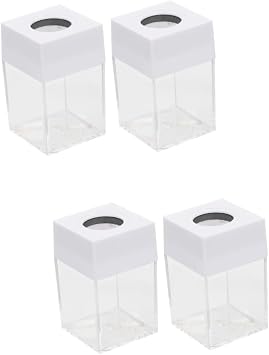 4pcs Creative Table Decorations Paper Clip Holders Colorful Storage Bins for Desk Organization Macaron Style Paperclip Dispensers for Office and School Supplies