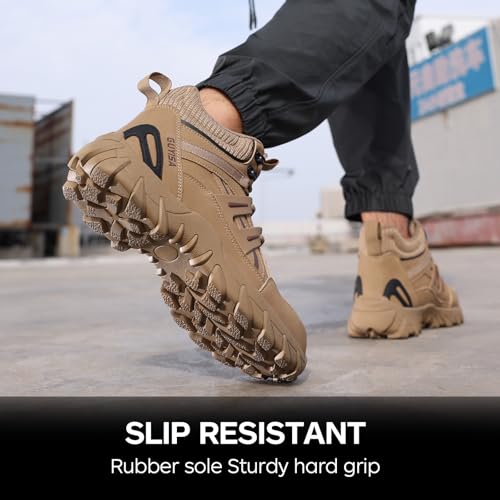 Image of Steel Toe Shoes for Women and Men, Lightweight Safety Work Shoes, Puncture Resistant Cushioned Low Top Work Sneakers for Warehouse Factory Construction