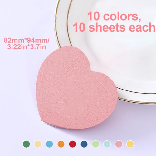 NHQZ NHQ Moderationskarten,100 Stück Herz-Papierausschnitte,Papierherzen,Klassenzimmer Dekoration,Blanko Buntes Bastelpapier zum Schneiden für Pinnwand Kinderdekoration DIY Bastelprojekt