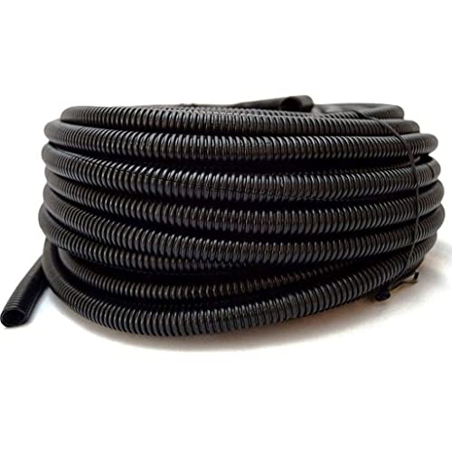 100 Feet 1/4" Split Loom - Tubing Wire Conduit Hose Cover Auto Home Marine Black #TOP6