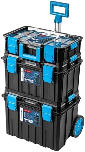 Högert Technik - Set de Cajas 4 en 1 HT7G500, Caja Herramientas c...