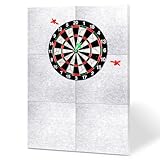 bechoanigel dart, protezione da parete autoadesiva, in feltro, 6 pezzi, per bersaglio, protezione acustica da parete, bersaglio classico in feltro, protezione da parete (grigio)