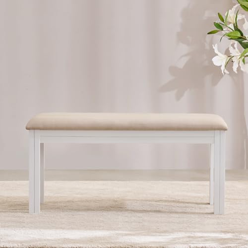 Image of Home Centre | Montoya | Solid Wood | Dining Benches | White | 1 Year Warranty