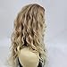 Long Brown Mixed Blonde Wigs for Daily Use Fashion Ombre Heat Resistance Synthetic Curly Wavy Wig Cosplay Party Hair Replacement Wigs for Women Natural Looking