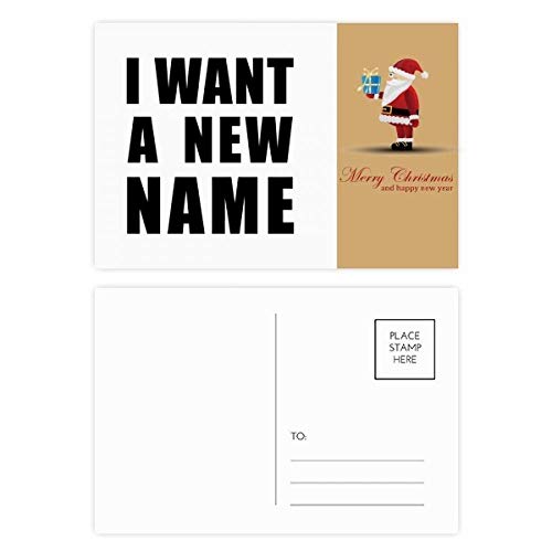 Cartes postales Père Noël I Want A New Name lot de 20 pour ne jamais manquer de cartes de vœux