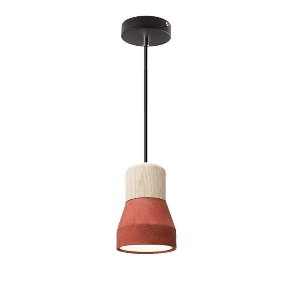 Lustre en ciment E27 style européen pour salle à manger et salon rouge