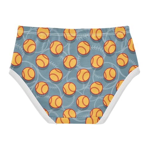 Little Girls' Soft Cotton Underwear Kids Breathable Comfort Baseball Panties Briefs Toddler2