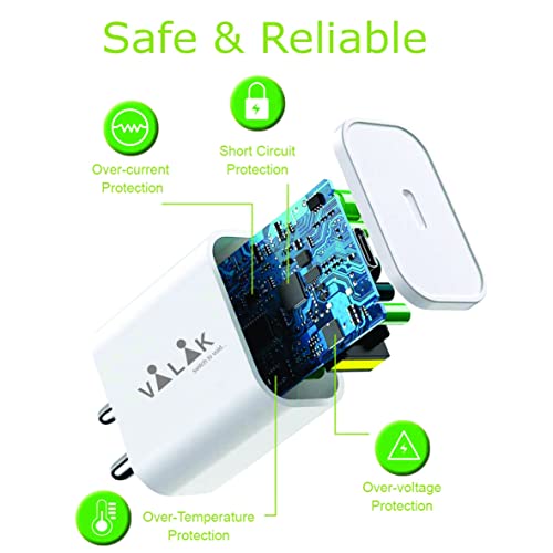 Image of 20W Original Fast Charger Adapter Compatible with iPhone 14 /14 Plus /14 Pro /14 Pro Max, 13 /12 /11 Series, iPad with 1 Meter Type C to Lighetning Data Cable PD 2.0 (Adapter+Cable)