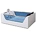 Produktbild Home Deluxe - Whirlpool Badewanne - Atlantic XL weiß mit Heizung und Massage - Maße: 180 x 120 x 60 cm | Wanne für 2 Personen, Indoor Jacuzzi