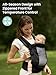 GROWNSY Baby Carrier, All Season Design with Adjustable Mesh Panel, Ergonomic Infant Carrier Wraps with Lower & Upper Buckle, Newborn to Toddler (7-44lbs), Baby Carriers, Hands-Free Parenting, Black