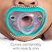 Nanobebe Baby Pacifiers 0-3 Month - Orthodontic, Curves Comfortably with Face Contour, Award Winning for Breastfeeding Babies, 100% Silicone, Baby Registry Gift 4pk, Sage/White