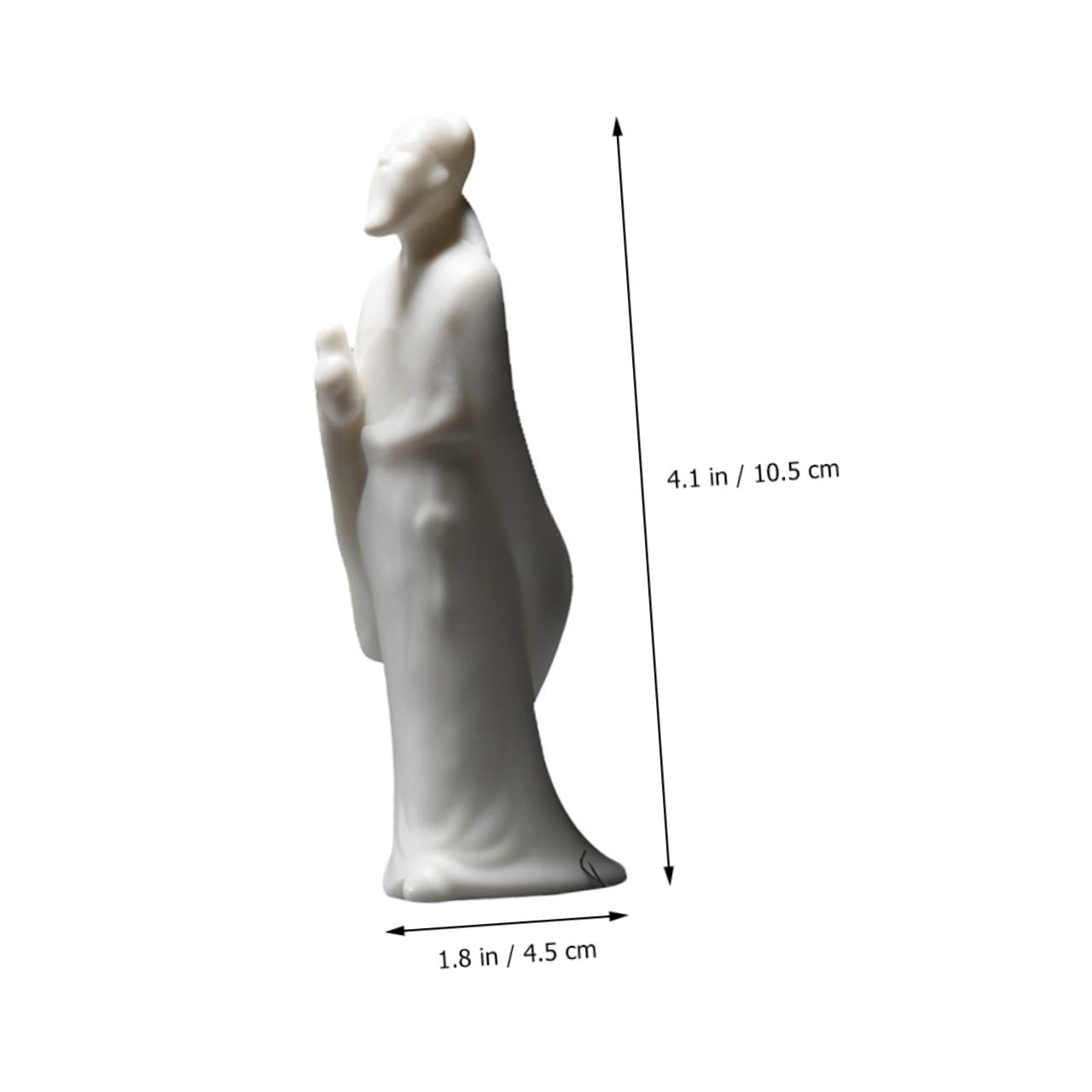 ULTECHNOVO 3 Pièces Ornements de poupée en céramique décor de Mousse décoration d'intérieur Aquarium décor de Figurines déco Asiatique pour la Maison Porcelaine Blanche
