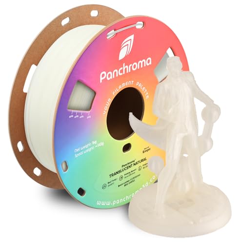 Image of Polymaker Panchroma Translucent PLA Filament 1.75mm, 1kg, Natural | Neatly Wound, Semi Transparent PLA, Easy Print & Smooth Feeding, Compatible with Bambu Lab & Most 3D Printers