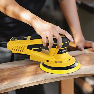 Wood Sander，Electric Random Orbital Sander，Brushless Motor 6"" Disc Size 350W 10000 Rpm Polisher Sanding Variable Speed Tool For Woodworking, Polishing, Carpentry #TOP18