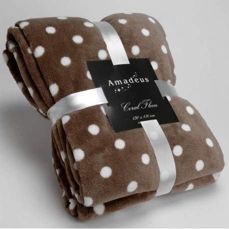Plaid à pois taupe Amadeus pour vos soirées cocooning