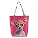 Produktbild MoGist Strandtasche Damen Shopper Schultertasche Niedliches Hunde Katzen Muster Reise Einkaufstasche Tragetasche (Style3)