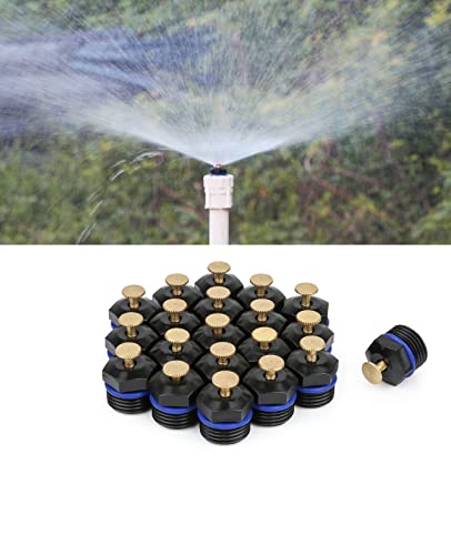 La Farah 20pcs Atomizing Sprinkler Nozzle,1/2 inch Garden Misting Emitters Adjustable 360 Degree Agricultural Lawn Watering Universal Nozzle Irrigation Micro Spray Heads