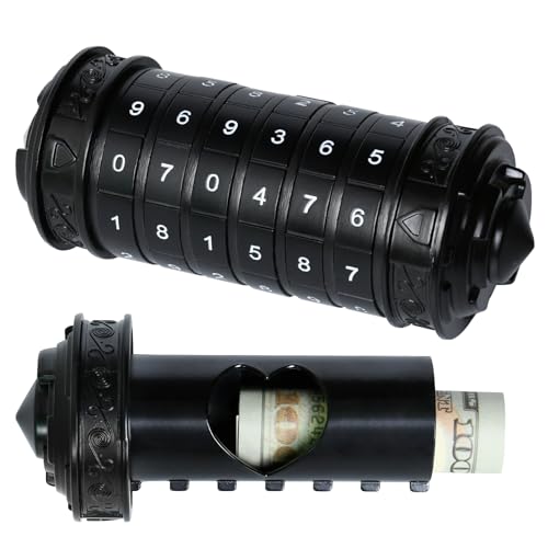 CoEjokno Da Vinci Code Numeric Cryptex Money Puzzle Box for Cash Gift, Jewelry Box with Hidden Compartment, Unique Puzzle Gift for Adults Brain Teaser Valentine’s Day Wedding & Anniversary Present