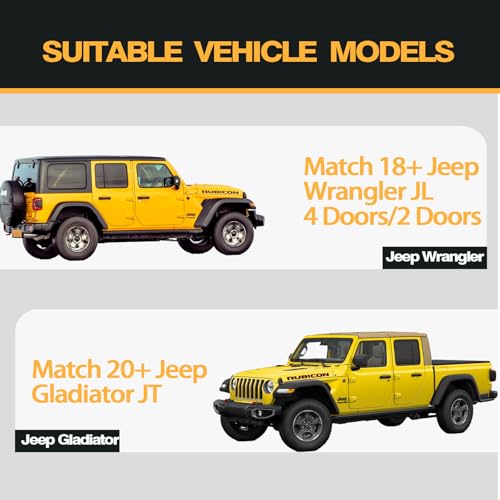 Image of Rear Door Metal Pocket Molle Panels Compatible with 2018-2025 Wrangler JL 4 Door Only & 2020-2025 Gladiator JT | Aluminum Flag Style| Steel Storage Box Replaces The Weak Saggy Net