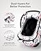Sweetwavet Car Seat Cover Baby Girls, Infant Car Seat Canopy Outdoor, 2 Layers with Mesh and Sun Shade Window for Summer Winter, Easy Access Carseat Covers Snug Fit Baby Stroller - Pink Floral