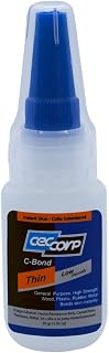 Super Glue C-Bond Thin Cyanoacrylate Adhesive by CECCORP – (30 Grams / 1.05 oz.) – All Purpose CA Glue