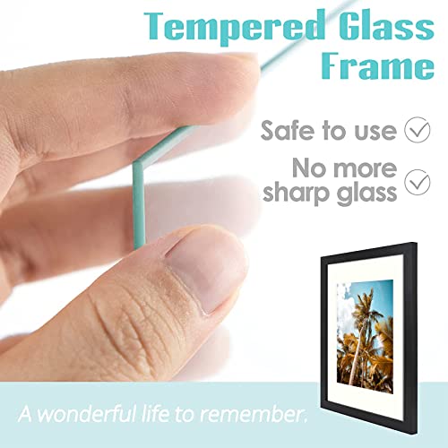 Frametory, 11X14 Picture Frame - Made To Display Pictures 8X10 With Mat Or 11X14 Without Mat - Wide Molding - Pre-Installed Wall Mounting Hardware (Black, 2 Pack) #TOP2
