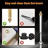 7 Heat Set Insert Tips & 1 Soldering Iron Adapter, Brass Heat-Set Insert Tips for Threaded Inserts M2 M2.5 M3 M4 M5 M6 M8, Plastic 3D Printer Soldering Iron Tipsfor Weller SP40NUS/Hakko FX-888D/900M