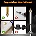 7 Heat Set Insert Tips & 1 Soldering Iron Adapter, Brass Heat-Set Insert Tips for Threaded Inserts M2 M2.5 M3 M4 M5 M6 M8, Plastic 3D Printer Soldering Iron Tipsfor Weller SP40NUS/Hakko FX-888D/900M