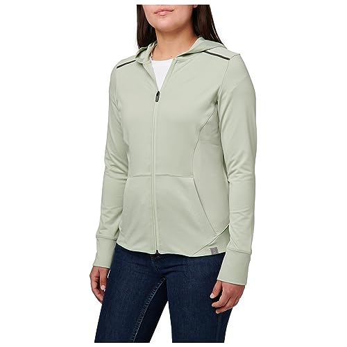 5.11 Tactical Women's Selma Full Zip Jacket, Terry Knit Fabric & Enduro-Flex Overlays, Contoured Hood, Pockets, Style 620512