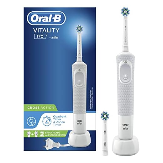 Oral-B Vitality 100 Cepillo De Dientes Eléctrico, 1 Mango Blanco Recargable Con Tecnología De Braun, 1 Cabezal De Recambio CrossAction