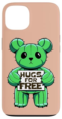 くまの置物 サボテン スマホケース iPhone 13 用