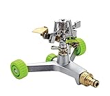 Fácil de usar S&M 173059 Aspersor de riego enterrado Sectorial Impacto Metal Cromado con Ruedas