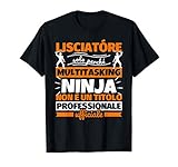 lisciatóre regalo lisciatóre divertente regali ninja humor Maglietta