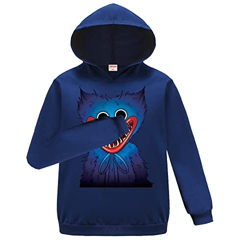 AXhyjin Gamer Monster Jumper Gamer Cool Black Pullover Tops Boys Girls Fashion Hoodies (Navy Blue,7-8 Years,7 Years,8 Years) Cover