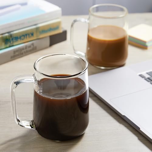 Juego de 2 tazas grandes de vidrio de 24 oz miniatura 6