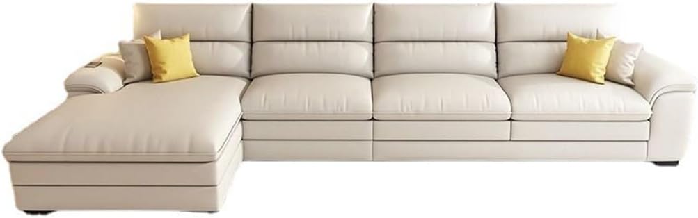 Household Sofa Smart Living Room Large and Small Toffee Combination Leather(360 * 88 * 180CM)