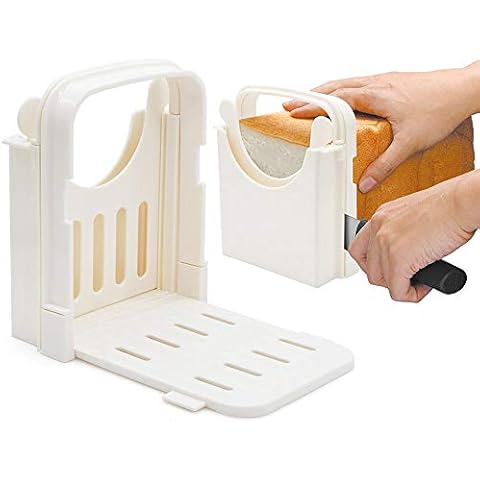 Trancheuse à pain Amyhome - Réglable - Guide de coupe pour toast - Pliable - 5 épaisseurs Cover