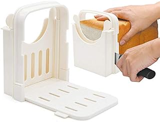 Amyhome Bread Slicer,Adjustable Toast Slicer Toast Cutting Guide Folding Bread Toast Slicer Bagel