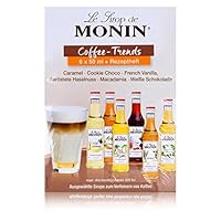 Monin Mini Coffee Set - 6x50 ml - Aromatisiertes Sirupset für Kaffee - Milch und Desserts - Vegan und Glutenfrei