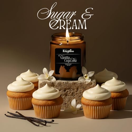Image of Premium Scented Soy Wax Candle | Luxury Aromatherapy Candle for Home Decor & Relaxation | 200g, 25+ Hours Burn Time, Non-Toxic, Smoke-Free |Stress Relief & Wellness Gift (Vanilla Cupcake)